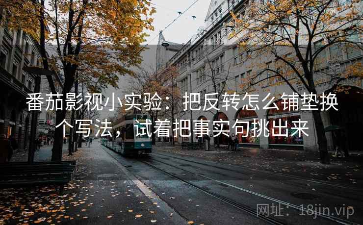 番茄影视小实验：把反转怎么铺垫换个写法，试着把事实句挑出来